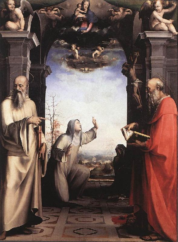 BECCAFUMI, Domenico Stigmatization of St Catherine of Siena